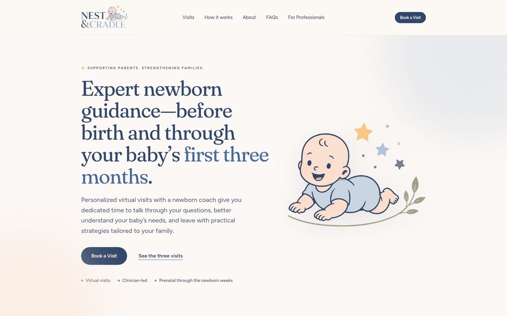 Nest & Cradle website preview